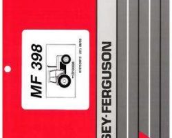 Massey Ferguson 819752M12 Parts Book - 398 Tractor (prior sn B18009)