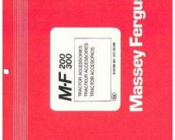Massey Ferguson 819769M1 Parts Book - 200 Series / 300 Series Tractor Accessories