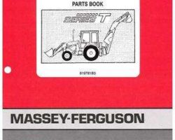 Massey Ferguson 819781B3 Parts Book - 50H / 50HX / 60H Tractor Backhoe Loader (Series T)
