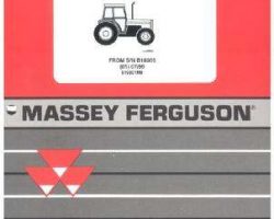 Massey Ferguson 819801M8 Parts Book - 398 Tractor (eff sn B18009, cab and footstep)