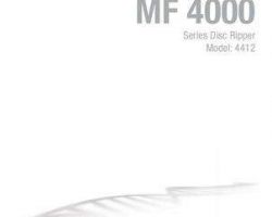 Massey Ferguson 9971039MFG Operator Manual - 4412 Disc Ripper