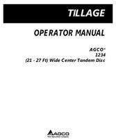 AGCO 9971064ABC Operator Manual - 1234 Disc Harrow (tandem, wide center, 21 - 27 ft)