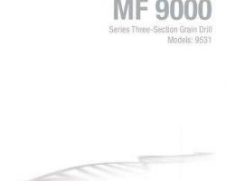 Massey Ferguson 9971169MFD Operator Manual - 9531 Grain Drill (three section)