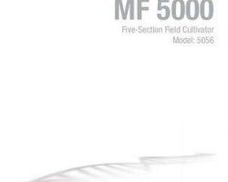 Massey Ferguson 9971354MFF Operator Manual - 5056 Field Cultivator