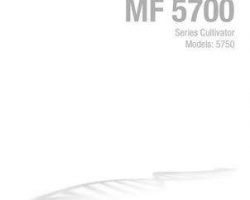 Massey Ferguson 9971381MFA Operator Manual - 5750 Field Cultivator