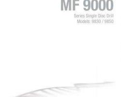 Massey Ferguson 9971383MFB Operator Manual - 9830 / 9850 Grain Drill (single disc)