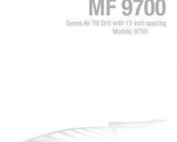 Massey Ferguson 9971397MFA Operator Manual - 9750 Air Till Grain Drill (15 inch spacing)