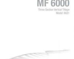 Massey Ferguson 9971403MFC Operator Manual - 6631 Three-section Vertical Tillage Tool