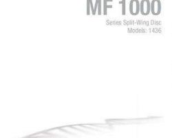 Massey Ferguson 9971420MFA Operator Manual - 1436 Tandem Disc (split wing)