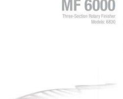 Massey Ferguson 9971444MFA Operator Manual - 6830 Rotary Land Finisher