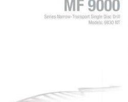 Massey Ferguson 9971460MFA Operator Manual - 9830 Grain Drill (NT narrow transport, single disc)