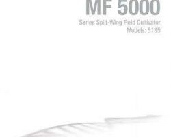 Massey Ferguson 997762MFF Operator Manual - 5135 Field Cultivator (split wing)