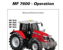 Massey Ferguson ACT0000330 Operator Manual - 7600 Series Tractor (deluxe-prem cab, Dyna-VT, operation portion)