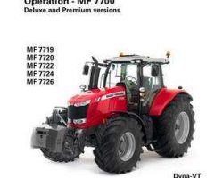 Massey Ferguson ACT000754A Operator Manual - 7719 - 7724 Tractor (Dyna-VT, deluxe premium, operation)