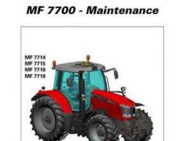 Massey Ferguson ACT0010860 Operator Manual - 7700 Series Tractor (Dyna-4 and Dyna-6, maintenance)