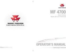 Massey Ferguson ACW005123B Operator Manual - 4707 / 4708 / 4709 Tractor (tier 4i, China production)