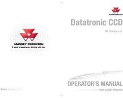 Massey Ferguson ACW0084050 Operator Manual - 8700 Series Tractor Datatronic CCD (terminal)