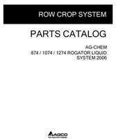 Ag-Chem AG135916D Parts Book - 874 / 1074 / 1274 RoGator (liquid system, eff sn Rxxx1001, 2006)