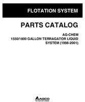Ag-Chem AG521520Z Parts Book - 1550 / 1800 Gallon TerraGator (liquid system, 1998-2001)