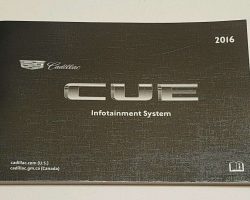 2016 Cadillac XTS CUE Infotainment System Manual