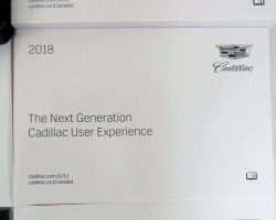 2018 Cadillac ATS/ATS-V Next Generation CUE Infotainment System Manual