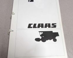 Claas Lexion 600 Combine Operator's Manual