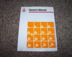 1990 Mitsubishi Fuso FG Models Owner's Manual