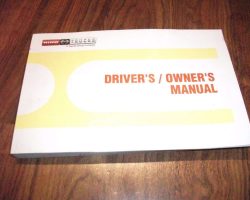 2009 Hino 338 Truck Owner's Manual