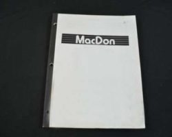 Macdon M205 Self Propelled Windrower Service Manual