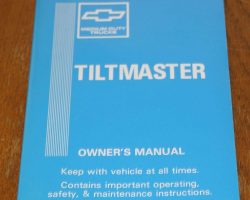 1995 Chevrolet W5 Tiltmaster Owner's Manual