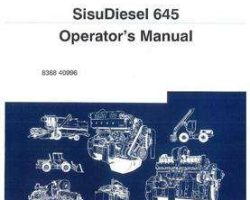 Massey Ferguson V836840996 Operator Manual - 645 Sisu Engine