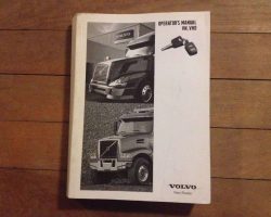 2012 Volvo VHD Models Truck Operator's Manual