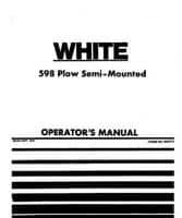 White W437183 Operator Manual - 598 Moldboard Plow