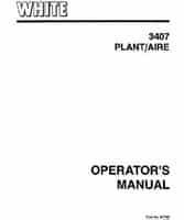 White Planter W437188 Operator Manual - 3407 Planter