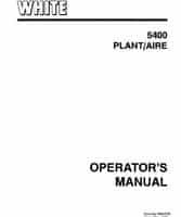 White Planter W437210 Operator Manual - 5400 Planter (Plant/Aire)