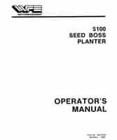 White Planter W437229F Operator Manual - 5100 Seed Boss Planter