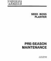 White Planter W437247A Operator Manual - 5100 Seed Boss Planter (pre-season maintenance)