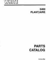 White Planter W438207 Parts Book - 5400 Planter (Plant/Aire)