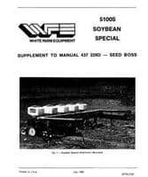 White Planter W438239B Operator Manual - 5100S Seed Boss Planter (soybean supplement for W437229D)