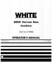 White W446558 Operator Manual - 8800 Combine (prior sn 74000)