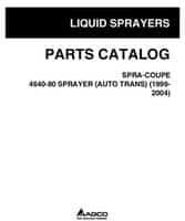 Spra-Coupe WR128522E Parts Book - 4640 Sprayer (80 ft, auto transmission, 1999-2004)