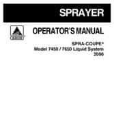 Spra-Coupe WR136106A Operator Manual - 7450 / 7650 Sprayer (liquid system, 2006)