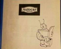 1986 White Autocar Construction DS Series Truck Parts Catalog