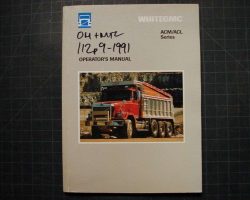 1989 WhiteGMC Autocar ACL Series Truck Operator's Manual