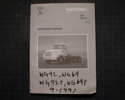 1990 WhiteGMC WG Series Truck Operator's Manual