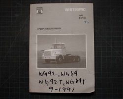 1994 WhiteGMC WG Series Truck Operator's Manual