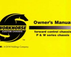 2003 Workhorse W Series Motorhome Chassis Owner's Manual