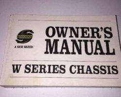 2007 Workhorse W Series Motorhome Chassis Owner's Manual