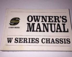 2009 Workhorse W Series Motorhome Chassis Owner's Manual