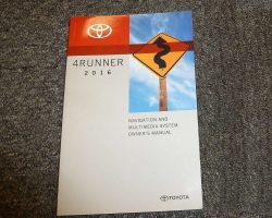 2016 Toyota 4Runner Navigation System Owner's Manual